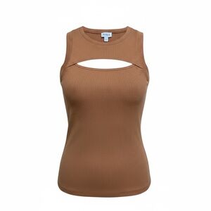 Terea Ava Ribbed Cut out tank. Size Large. Rust color